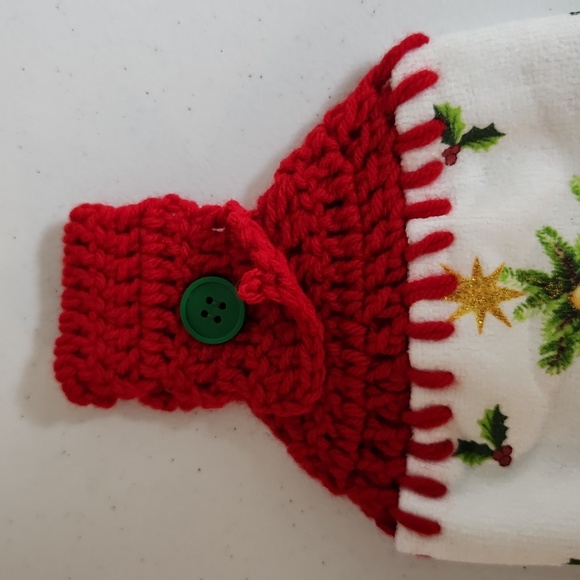 New Christmas Theme 3pc Set Handmade Kitchen Hand Towels Lot # 2 - Picture 9 of 12